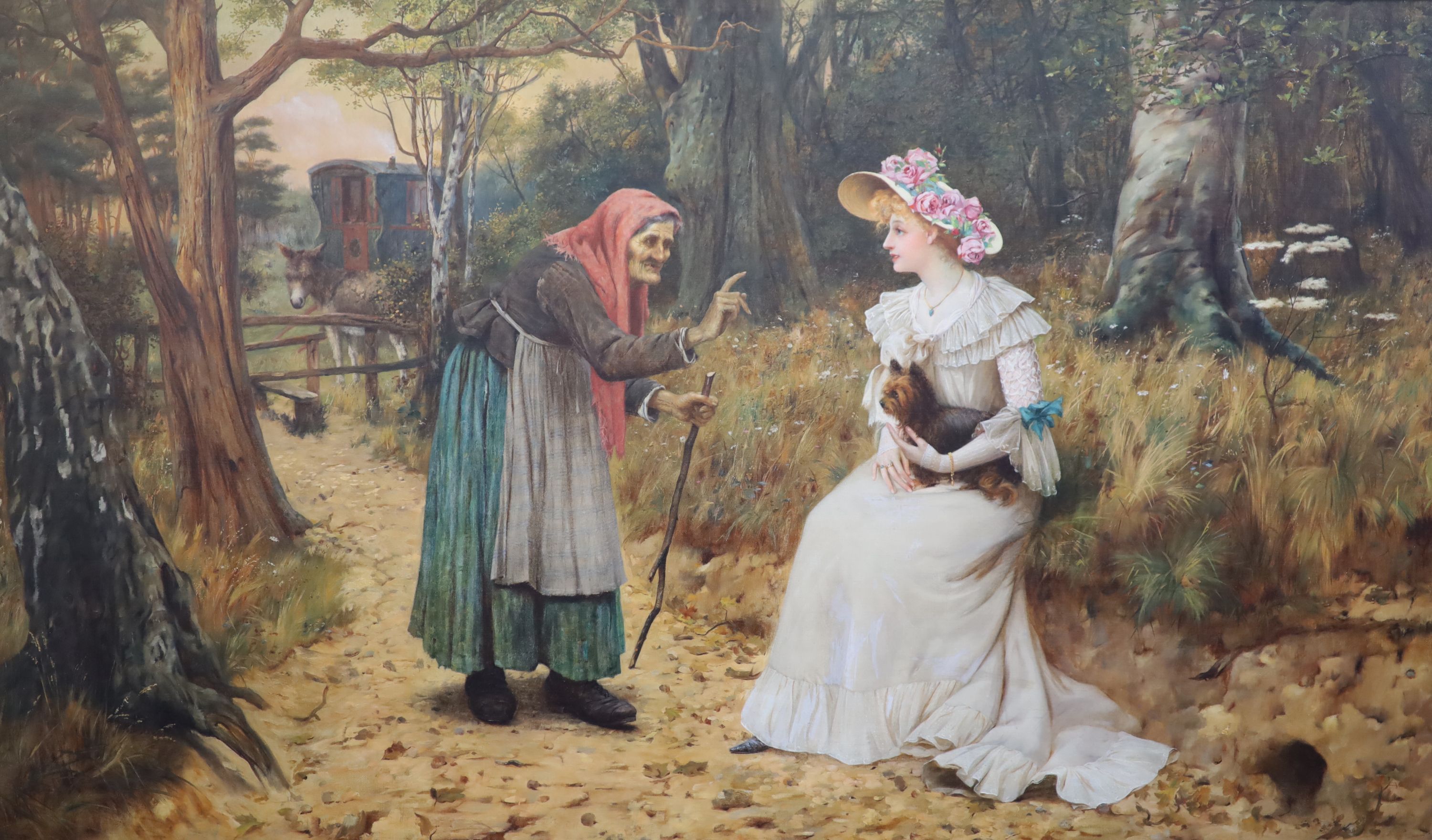 § Charles Spencelayh (1865-1958) The Gypsys Warning 29.5 x 49.5in